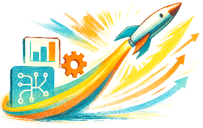 Diagram showing AI project improvements